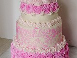 Roses and Damask Cake