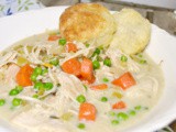 Slow Cooker Creamy Chicken with Biscuits