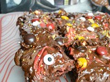 Spooky Chocolate Bark Brownies #Halloween