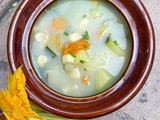 Squash Blossom & White Corn Soup