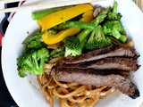 Steak Stir Fry Noodle Bowls with Homemade Udon Noodles #FantasticalFoodFight