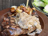 Steaks with Bourbon Mushroom Sauce