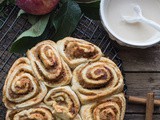 Apple Butter Cinnamon Rolls with Maple Frosting