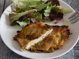 Baked Breaded Pesto and Parmigiano Chicken