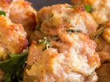 Baked Italian Sausage and Parmesan Stuffed Mushrooms