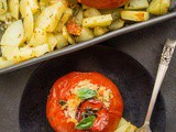 Baked Tomatoes Stuffed with Rice