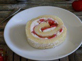 Cheesecake Strawberry Roll Cake