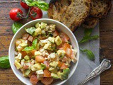 Easy Tomato Avocado Feta Bruschetta