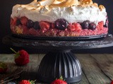 Fresh Berry Meringue Cake