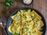 Homemade Creamy Mushroom Ravioli