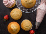 Homemade Strawberries and Cream Cupcakes