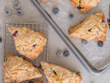 Lemon Blueberry Scones with a Crumb Topping