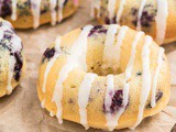 Lemon Glazed Blueberry Baked Donuts