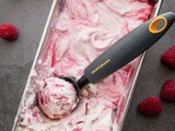 No Churn Fresh Raspberry Swirl Ice Cream