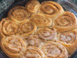 No Yeast Cinnamon Rolls with Maple Glaze