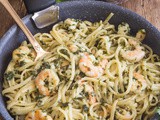 Parsley Pesto Shrimp Pasta