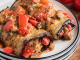 Vegetable Stuffed Eggplant Rolls