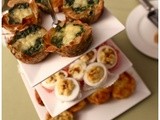 Easter Dinner - Devilled Eggs and Delicious Garlic Prawn Linguine