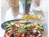 Absolutely delicious raw tomato and cheese pie