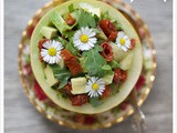 Simple, Healthy Lunch In a Melon Bowl