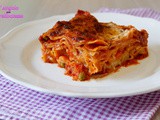 Lasagne semplici con sugo finto, al forno