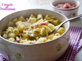 Pasta corta con patate e pancetta