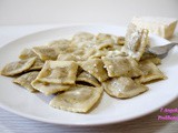 Ravioli al pistacchio di Bronte in crema di formaggio