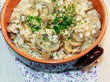 Risotto ai funghi champignon, semplice e rapido