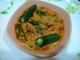Bhindi masala gravy recipe, how to make bhindi masala curry recipe