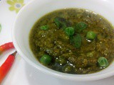 Green Peas Mint Masala Gravy,Pudina Matar Masala,Fresh peas mint curry,