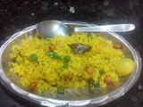 Matar pohe |Green peas poha