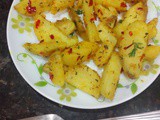 Oregano Chilli Potato Recipe| Spiced potato wedges