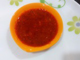 Red Chilli Garlic Chutney,Spicy red chutney for chat