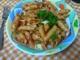 Roasted red bell pepper penne pasta recipe |penne paste with tomato red pepper pesto sauce
