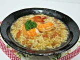 Tomato Egg Drop Soup with Prawns