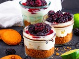 Blackberry Lime Cheesecake Jars {No Bake!}