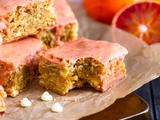 Blood Orange and White Chocolate Blondies