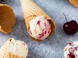 Cherry and Vanilla No Churn Ice Cream