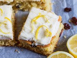 Lemon and Cranberry Cake Bars