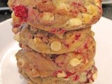 Raspberry and White Chocolate Cookies