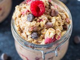 Raspberry Dark Chocolate Chip Overnight Oats