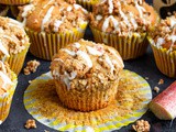 Rhubarb and Custard Crumble Muffins