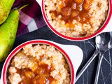 Salted Caramel Pear Rice Pudding {Dairy Free!}