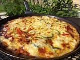 Roasted Red Pepper and Courgette Frittata