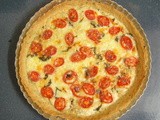 Tomato Mozzarella and basil tart