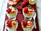 Mini Cheesecake Salate con Salmone Selvaggio, Sedano e Ribes