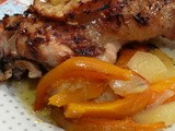 Cosce di pollo allo zenzero, zucca e patate