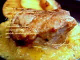 Filetto di maiale con ananas caramellato e salsa alle pere e curry