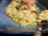 Risotto al pesto di Valeriana e Totani e qualche passatempo