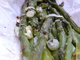 Verdure al cartoccio: asparagi e pomodorini